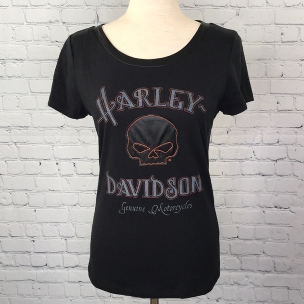 HARLEY-DAVIDSON Motorcycles Skull Head Tee sz S